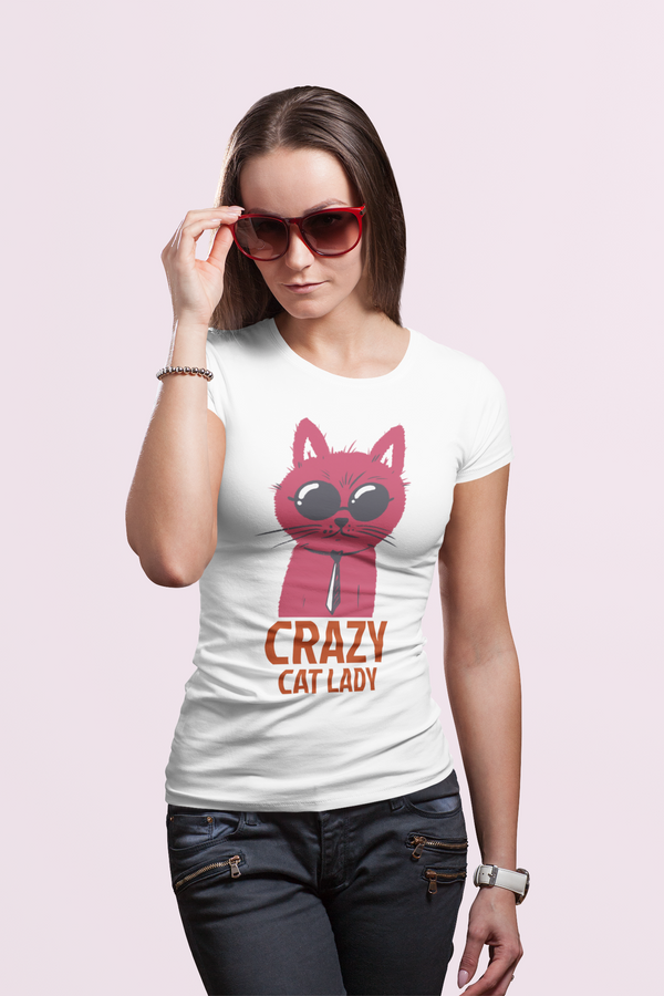 Short-Sleeve Womens T-Shirt Crazy Cat Lady