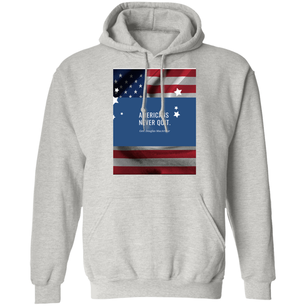 Men's G185 Pullover Hoodie Americans Never Quit
