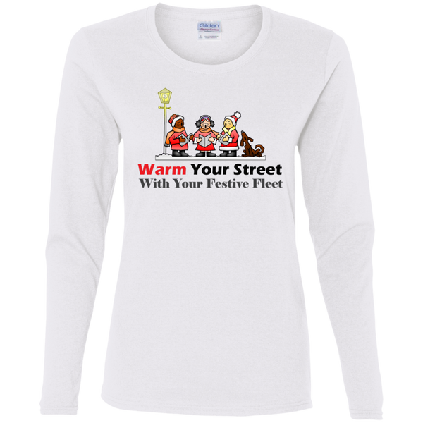 Ladies' Cotton LS T-Shirt Warm Your Street
