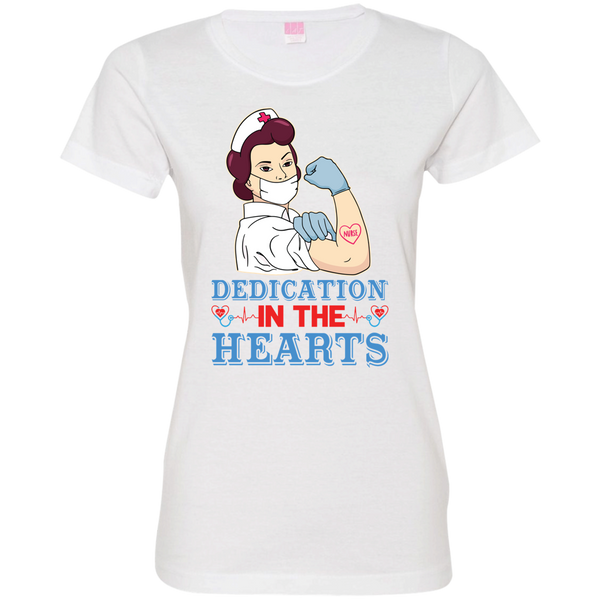 Short-Sleeve Womens T-Shirt Nurses In Heart