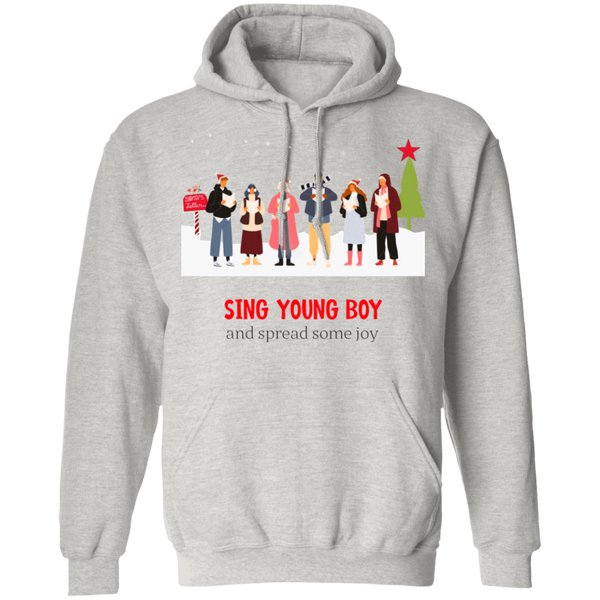 Men's Pullover Hoodie Sing Young Boy