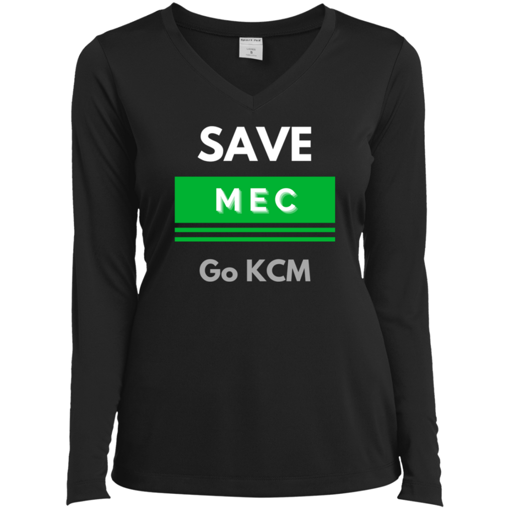 Ladies' LS Performance V-Neck T-Shirt Save MEC