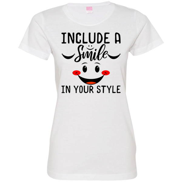 Ladies' Fine Jersey T-Shirt Smile In Your Style