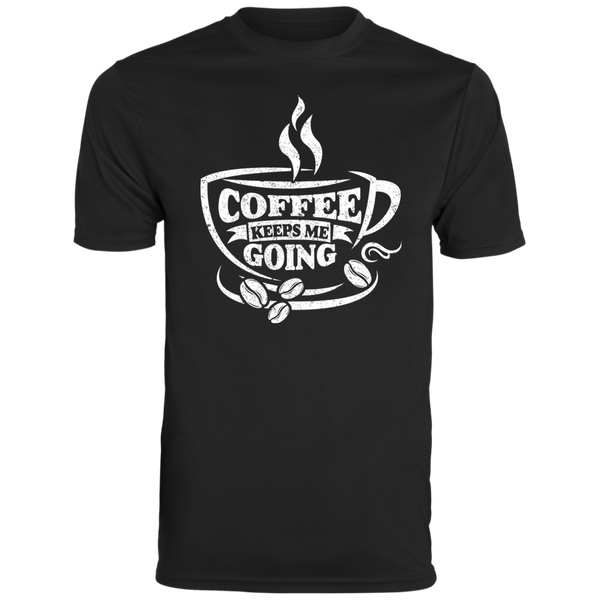 Short-Sleeve Men's Wicking T-Shirt Coffee Keeps Me Going