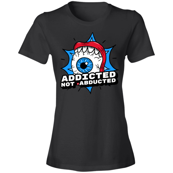 Short-Sleeve Womens T-Shirt Addicted Not Abducted 1