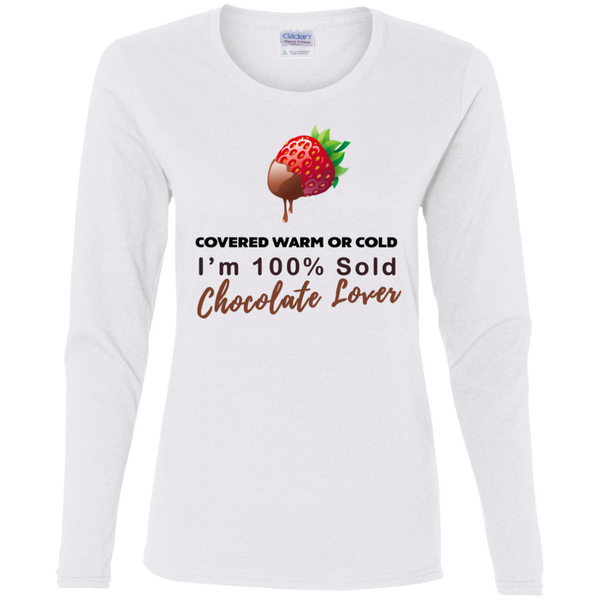 Ladies' Cotton LS T-Shirt Chocolate Lover