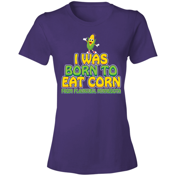 Short-Sleeve Womens T-Shirt Born To Eat Corn