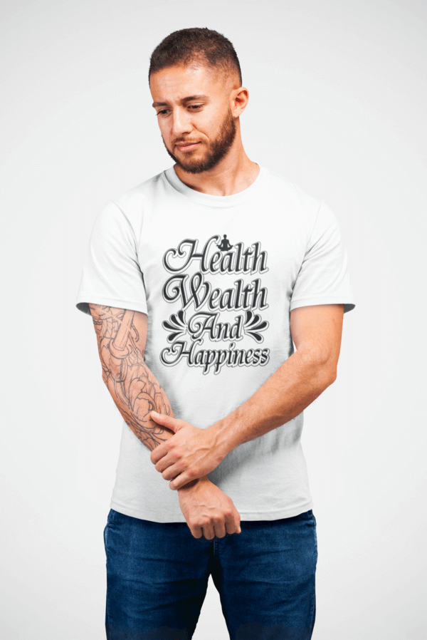 Short-Sleeve Men's T-Shirt Health Wealth Happiness