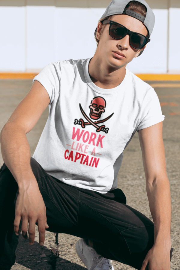 Short-Sleeve Mens T-Shirt Pirate Work 2