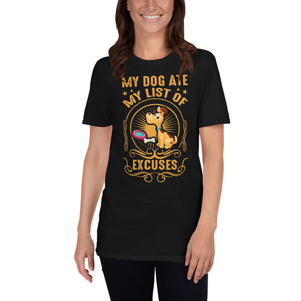 Short-Sleeve Women's T-Shirt Dog Ate Excuses