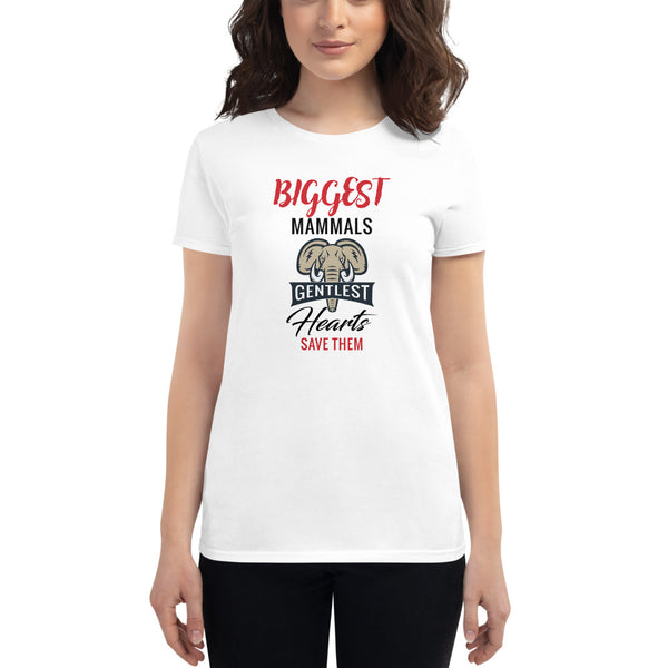 Short-Sleeve Women's T-shirt Save Elephants