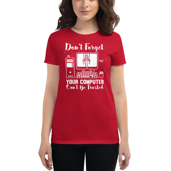 Short-Sleeve Women's T-shirt Evil Computer
