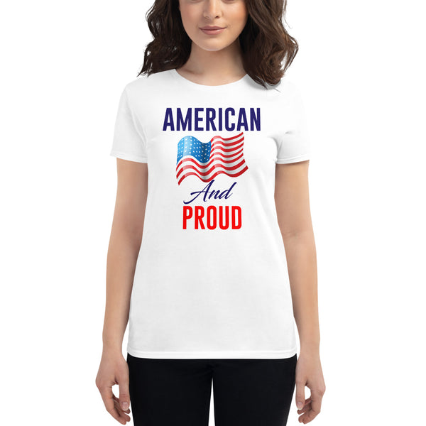 Short-Sleeve Women's T-shirt American & Proud