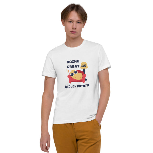 Short-Sleeve Men's Organic Cotton T-Shirt Couch Potato